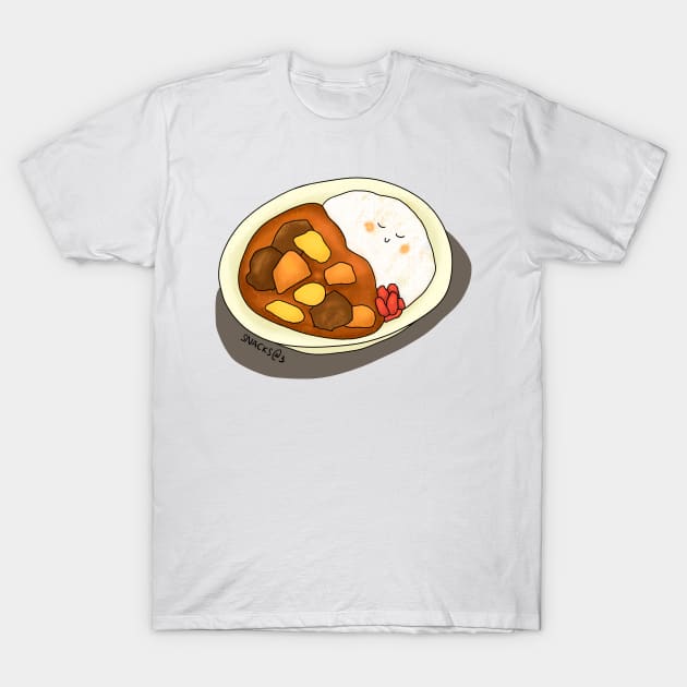 Delicious Japanese Curry with Rice T-Shirt by Snacks At 3